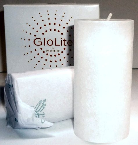 PartyLite GLOLITE-Mini-Pillar-Kerzen Eisfrüchte 5x10cm (2 Stck.), weiß