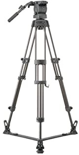 Libec RS-350 Professionelles 2-stufiges Aluminium-Stativsystem mit Bodenstreuer