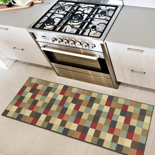 Ottomanson Passatoia con motivo a quadretti, collezione Ottohome, 50 cm x 150 cm, multicolore