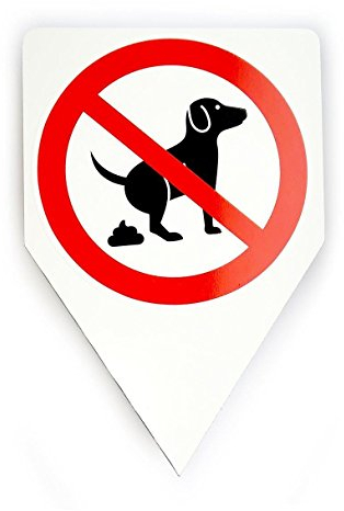 easydruck24de Cartello da inserire nel terreno Vietato lasciare escrementi di cane, 20 x 30 cm, art. 036