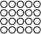 sourcing map Pack mit 20 metrische Dichtung Nitrilkautschuk O-ring 12mm Außendmr. 8mm Innendmr. 2mm Breite