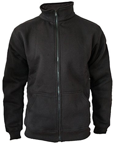 ROCK-IT Apparel I Giacca Casual da Uomo Senza Cappuccio I Pullover di Alta qualità con Zip e Colletto rialzato I Giacca di Alta qualità [Taglie S-5XL] I Nero Medium