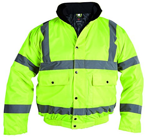 ProForce Class 3 High Visibility 300D Superior Hi-Vis Hi-Viz Bomber Jacket Coat (Medium, Yellow)