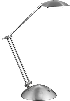 Trio Leuchten LED Tischleuchte Clacio 572410107, Metall Nickel matt, inkl. 6 Watt LED, Dimmer, 50 x 20 x 43 cm