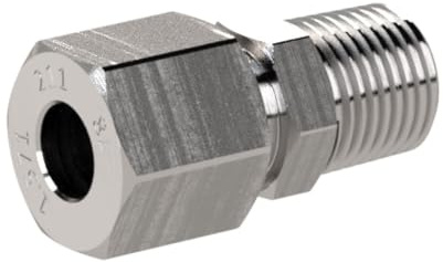 RIEGLER 112377-ES 29 Gerade Einschraubverschraubung, R1/4, Rohr-Ø 8, ES 1.4571, 315bar, 1Stk