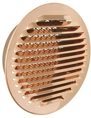 La Ventilazione GTRP150R Griglia Tonda da Incasso, Rame, ø 175 mm