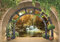 Forwall - Vlies Fototapete Fenster Wasserfall Wald Natur Ausblick 254x184 cm - Fototapeten - Tapeten - für Wohnzimmer Schlafzimmer - Vliestapete Wandtapete Tapete 3D Effekt- inkl. Kleister