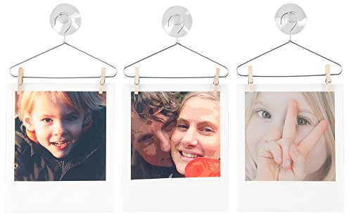 HAB & GUT -MC411- Fotohalter KLEIDERBÜGEL 3er Set für 6 Bilder Fotos Bilderrahmen Galerie Polaroid-Format