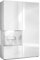 Vladon Vitrine Armoire Morena, Corps en Blanc Mat/Porte Droite et Insert en Blanc Mat avec éclairage LED