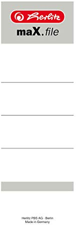 Herlitz 5966106 Rückenschild 60 x 190 mm für 8 cm-Ordner, selbstklebend, 100 Stück, weiß