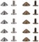 NBEADS 200 Sets Spikes Nieten Spike Stud Punk Gürtel Für Kleidung Schuhe Tasche Leder Dekorationen