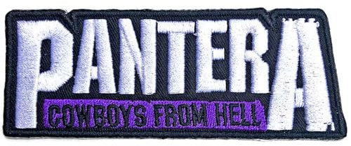 Pantera Patch Cowboys from Hell Band Logo Official Embroidered Woven Iron on Taglia unica