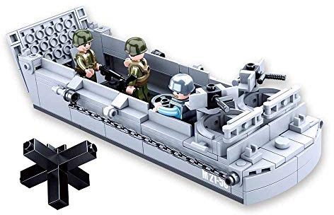 Sluban Klemmbausteine WWII - Landungsboot (182 Teile) [M38-B0855], Spielset, Klemmbausteine, Soldaten, mit Spielfigur, Army WWII, bunt, SL95715