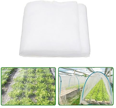 Jodimitty Gemüseschutznetz Insektennetz 10x3m Pflanzennetz 60 Maschen Feinmaschiges Netz, Garten Gemüsenetz Vogelnetz Schutznetz Netz für Obstbäume, Kirschbaum, Weintrauben