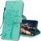 IMIRST Coque pour Oppo A74 5G Rabat Étui, Oppo A93 5G Protection Housse en Cuir PU, Coques Portefeuille pour Oppo A54 5G / A74 5G / A93 5G Smartphone. KT1 Wish Tree Green