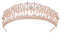 Wedding Tiara, Vofler Bride Pearl Crown - Rose Gold Crystal Rhinestone Headband for Women Queen Ladies Flower Girls Bridal Birthday Pageant Prom Homecoming Halloween Princess Diana Costume Party