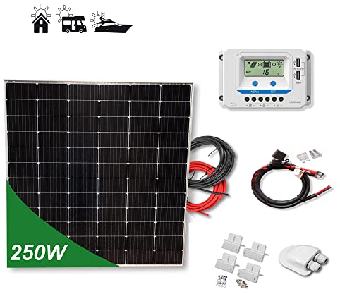 Kit 250W ECO 12V panel solar placa monocristalina células HPBC de alta eficiencia