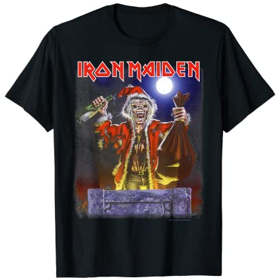 Iron Maiden - No Prayer Santa Eddie Christmas T-Shirt