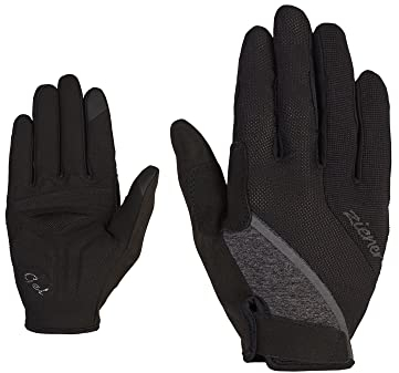 Ziener Damen CALYTA Touch Long Fahrrad, Mountainbike, Radsport-Handschuhe | Langfinger mit Touchfunktion - atmungsaktiv/dämpfend, Black, 8
