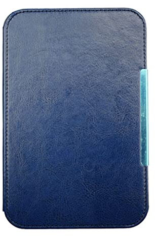 HAPPYA Ultra Slim Leather Case for Kindle 3 3rd Gen Keyboard Ereader Kindle3 Flip Folio Book Cover Magnetic Closure, Adult, Blue, Solid, Unisex, Protecting and carrying E-readers