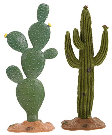 CLISPEED Plantes de Cactus de Terrarium 2Pcs Plantes de Reptiles de Terrarium Décor- 5. 5 Pouces de Simulation de Cactus Cactus Décoration D' aménagement de Plantes pour La Tortue Lézard