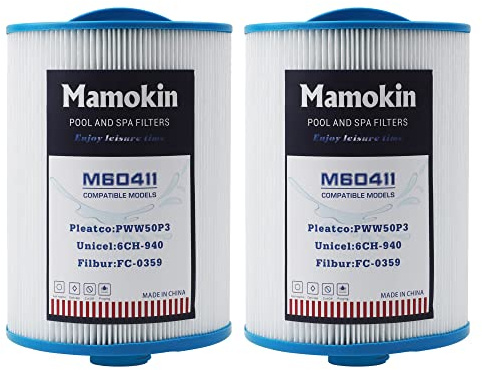 NP Mamokin 6CH-940 Spa-Filter Ersatz für Unicel 6CH-940, Filbur FC-0359, PWW50P3 (Nicht PWW50P4), Waterway Vita Aber, Viking Whirlpool-Filter, 2 Stück