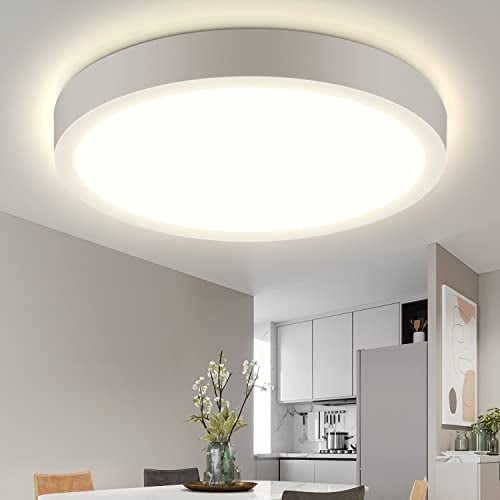 Aigostar Lampara de Techo LED 24W Ø289mm Plafon LED Techo 2700LM Luz natural 4000K para Sala de Estar,Dormitorio,Cocina ,Pasillo,Balcón