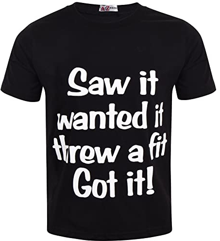 A2Z 4 Kids Girls T Shirts Soft Feel - T Shirt SI427 Black 11-12