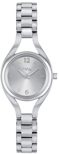 Breil Uhr Damen Elettra Ziffernblatt Silber Bewegung NUR Zeit Quartz e Bracelet Stahl Silber EW0586