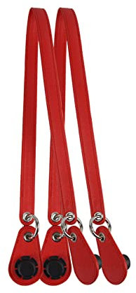 WALLBIG 1 Paar Concise Ring Ledergürtelgriff for Handtasche Metallring Tropfen for Classic Mini Obag Basket Chic Women Purse Chain Strap (Color : Red, Size : 34 in)