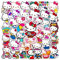 50 Stück Hello Kitty Aufkleber für Kinder, Teenager, Erwachsene, Jungen, Mädchen, Geschenk, Aufkleber, Set für Laptop, Skateboard, Gepäck, Auto, Fahrrad, Tasse, Computer, Vinyl, wasserdichte Anime