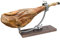 Jamonero profesional modelo Córdoba base madera color Nogal para jamones y paletillas, Soporte jamonero basculante e giratorio (Córdoba ByG)