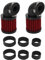 KIMISS Motorrad Luftfilter 90 Grad Winkel Universal 28-48mm für Moped Roller ATV Dirt Bike Motorrad Entlüften Reiniger (Schwarz Rot)