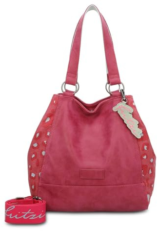 Fritzi aus Preussen Damen Joy01 Vintage Mix Leo Pink Shopper