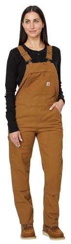 Carhartt Rugged Flex Relaxed Fit Canvas Combinaison dames (Brown,M)