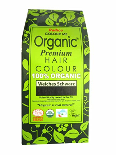 Radico Colour Me | Organic Pflanzenhaarfarbe | Weiches Schwarz | Aus ayurvedischen Kräutern | Frei von Amoniak & Wasserstoffperoxid | Auch für graues Haar | 100 g (1 Stück = 100 g)
