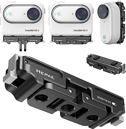 Honbobo Magnetische Halterung für Insta360 GO 3S/GO 3, Metall Schnellspann Halterung Zubehör