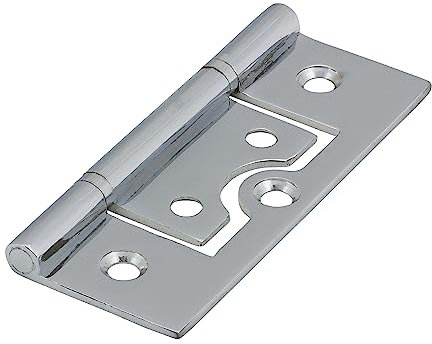 Timco - Plain Bearing Flush Hinges - Solid Brass - Polished Chrome (Size 75 x 50-2 Pieces)