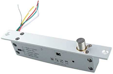 Serratura a chiavistello elettrico DC 12V, 5 linee Catenaccio stretto Catenaccio a caduta Serratura con display a LED a ritardo per il controllo degli accessi alle porte (Blocco