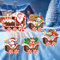 5pcs Signes de Jardin de Noël, Signalétique pour Pelouse Noël Train avec Piquets, Imperméables Panneau, Santus Renne Elfe Exterieur Décorations pour Jardin Patio Pelouse Plante Allée Rue Décor
