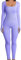 Rongseng Tuta da donna a maniche lunghe, con collo quadrato, per sport, tuta lunga, aderente, body con yoga, body a costine, Lilla, S