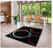 MDEKOR Teppich für Wohnzimmer Schlazimmer Esszimmer 140x190 Schwarz ÖKO-TEX Kurzflor Wohnzimmerteppich