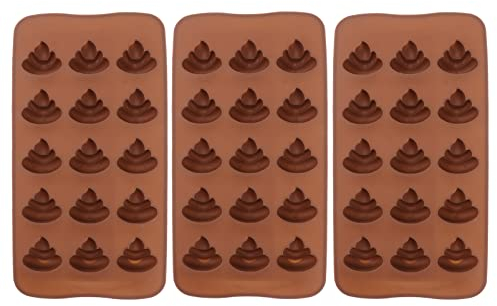 PACKOVE 3 Stück Silikon-Schokoladenformen Silikon-Keksformen Poop-Süßigkeiten-Formen Silikon-Backformen Für Schokoladen-Süßigkeiten