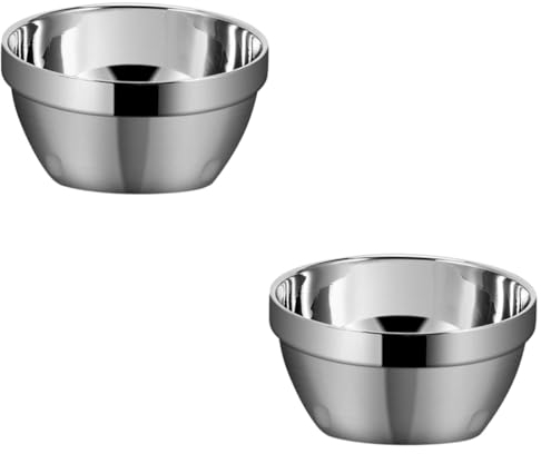 MAGICLULU 2pcs Bowl Soup Tureen Food Storage Containers Food Containers Container for Food Containers for Food Rubermaid Dessert Dish Home Tableware Thicken Sauce Child Stainless Steel
