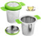 2pcs Tea Strainers for Loose Tea, Stainless Steel Tea Infuser Mesh Basket Filter Diffuser Holder with Double Handle Large Capacity Tea Steeper for Teapots, Cups, Mugs (Green)