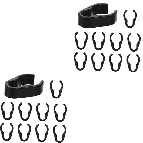 Abaodam 20 Pcs Microphone Clip Clips for Securing Cables Microphone Stands Speaker Wire Rope Tube Wires Cable Organizer for Mic Boom Pole Clip Mic Cable Holder Plastic Adjustable Rope Clip