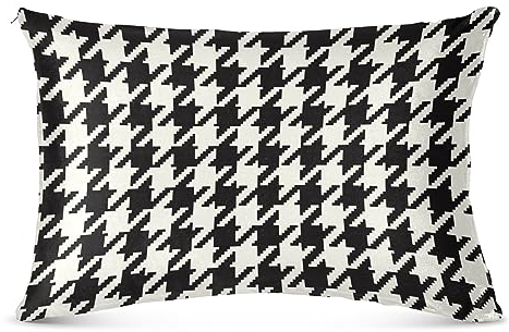 Kissenbezüge Klassischer Hahnentritt Kopfkissenbezug Mode Dekokissen Kissenhülle Weich Kissen Fall Für Sofa Schlafzimmer Wohnzimmer 40X60cm