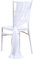 Wisafory 10 Stück Stuhl Husse Hochzeit Stuhlhussen Set Chiffon Stoff Stuhlbezug Stuhlschärpen Dekostoff Stuhl Band Stuhlhusse Dekoration für Hochzeit Zeremonie Event Party Weiß