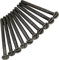 Generic Pack of 10 Electrical Screws 50mm X 3.5mm Black Nickel Long Socket Screw Switch Plugs Fixings Raised Slotted Head