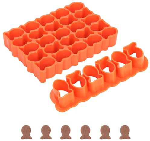 NQEUEPN 2pcs Mini Goldfish Cookie Cutters, 0.8in & 1in, Cute Fish-Shaped Treat Foods Cutter for DIY Chocolate Baking Fondant Biscuit Ice Sugar Clay Resin Soap Making